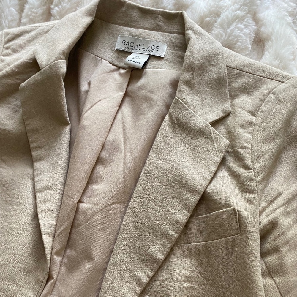Rachel Zoe Linen Blend Blazer Size Small